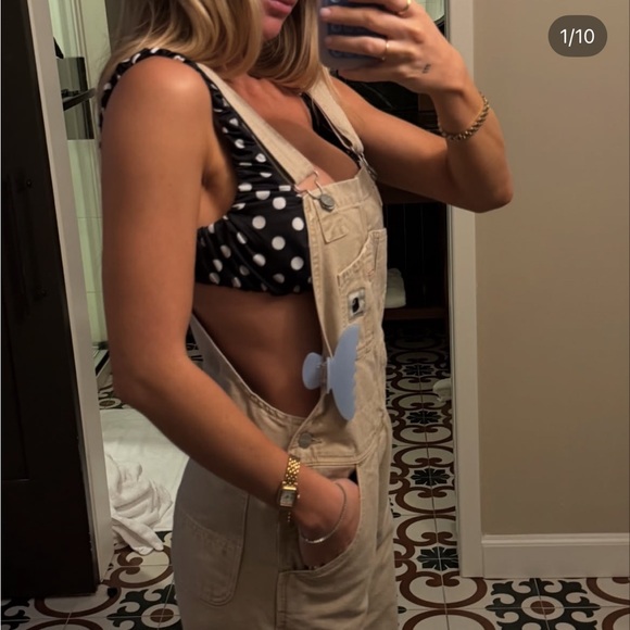 Carhartt WIP Bib Overall Straight Dusty Brown - Picture 3 of 8